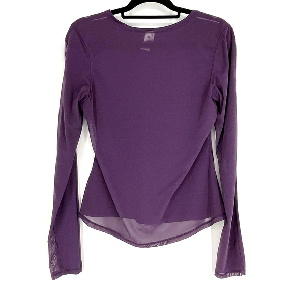 Victoria Sport Purple Active Long Sleeve Mesh Back Top Size S - Picture 2 of 6